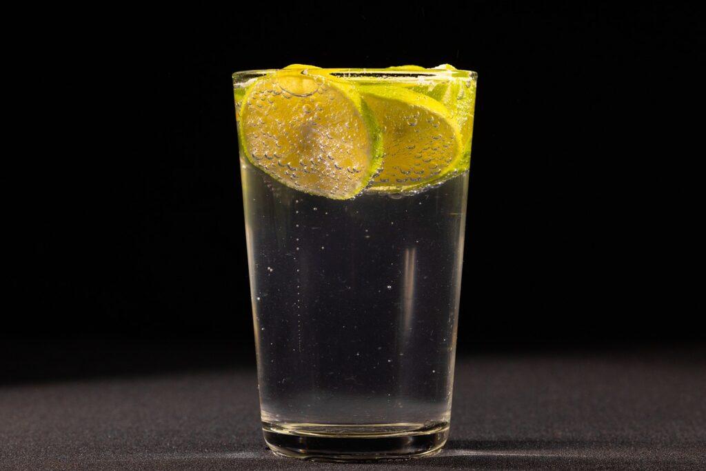lemon, drink, glass